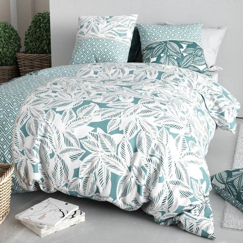 Housse De Couette 240x220 + 2 Taies En Coton 57 Fils