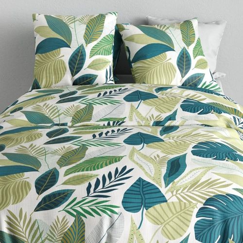 Housse De Couette 240x220 + 2 Taies En Coton 57 Fils