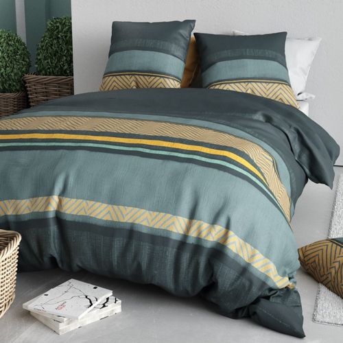 Housse De Couette 240x220 + 2 Taies En Coton 57 Fils