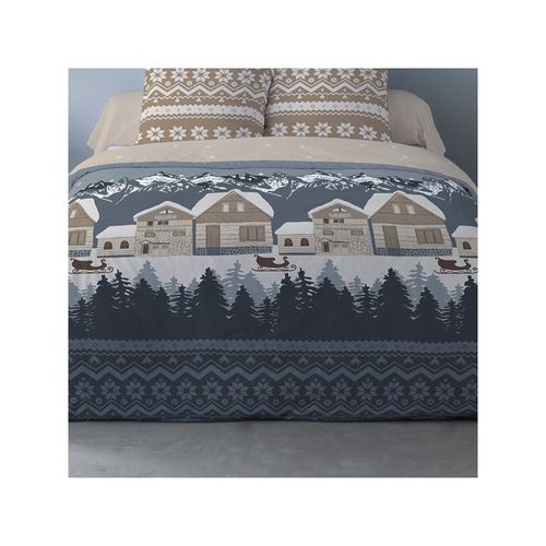 Housse De Couette 240x220 + 2 Taies Flanelle 100% Coton