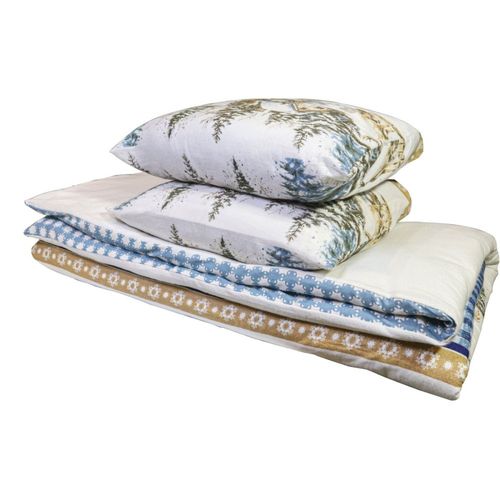 Housse De Couette 240x220 + 2 Taies Flanelle 100% Coton