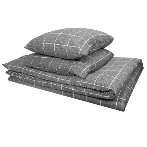 Housse De Couette 240x220 + 2 Taies Flanelle 100% Coton