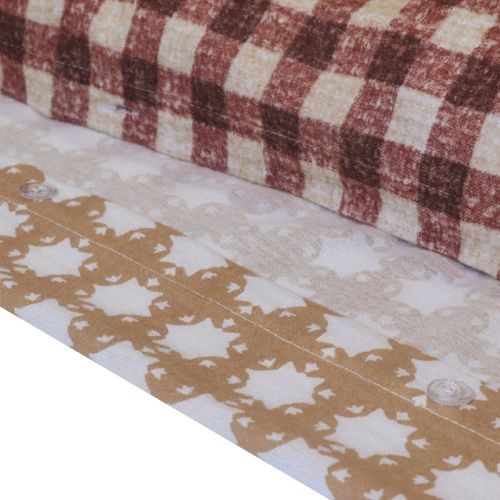 Housse De Couette 240x220 + 2 Taies Flanelle 100% Coton