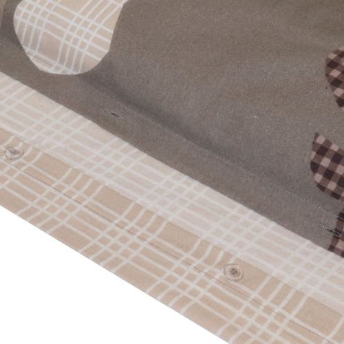 Housse De Couette 240x220 + 2 Taies Flanelle 100% Coton