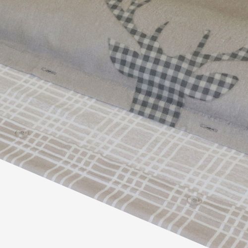 Housse De Couette 240x220 + 2 Taies Flanelle 100% Coton