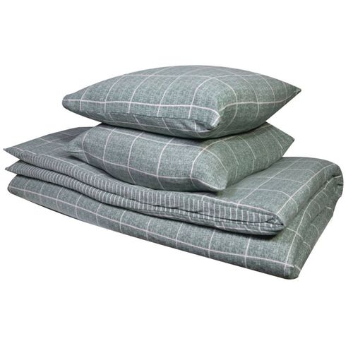 Housse De Couette 240x220 + 2 Taies Flanelle 100% Coton