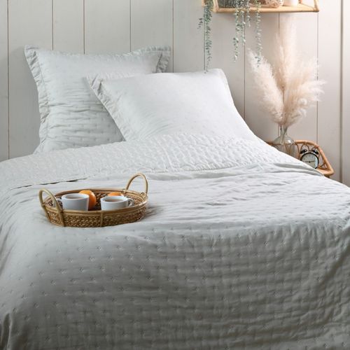 Couvre Lit Boutis Réversible 240x220 Avec 2 Taies Coloris Naturel