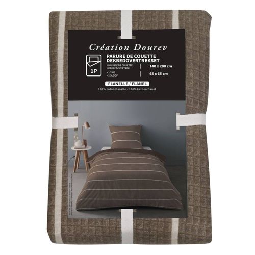 Housse De Couette Flanelle 140x200 + 1 Taie D'oreiller