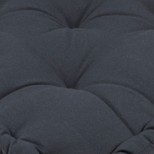 Coussin De Sol 45x45x10cm Gris Anthracite 100% Coton
