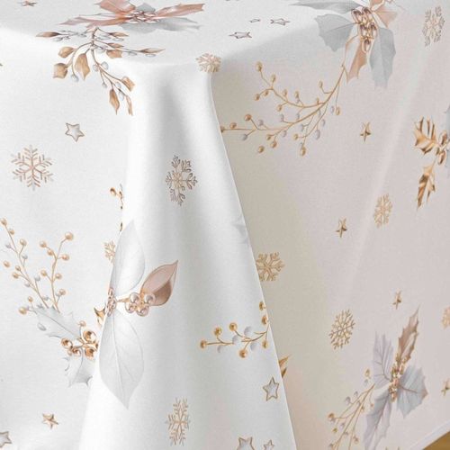 Nappe Rectangulaire 150x240 Antitache Imprimé Houx