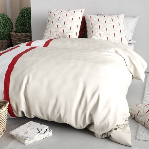 Housse De Couette 260x240 + 2 Taies En Coton 57 Fils