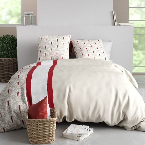 Housse De Couette 260x240 + 2 Taies En Coton 57 Fils