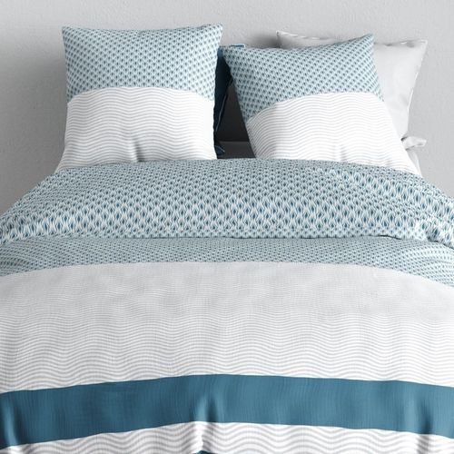 Housse De Couette 260x240 + 2 Taies En Coton 57 Fils