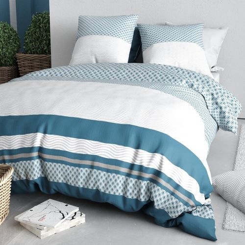 Housse De Couette 260x240 + 2 Taies En Coton 57 Fils