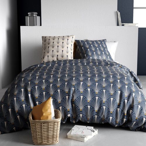 Housse De Couette 260x240 Paon + 2 Taies Coton 57 Fils