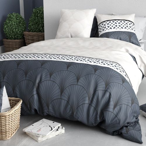 Housse De Couette 260x240 + 2 Taies En Coton 57 Fils