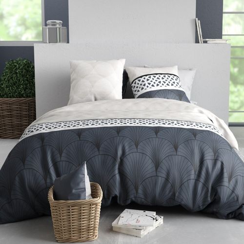 Housse De Couette 260x240 + 2 Taies En Coton 57 Fils