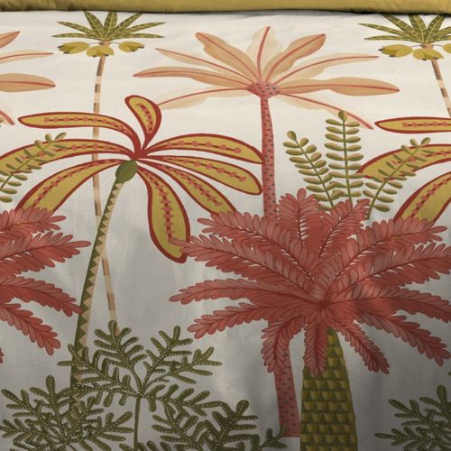 Housse De Couette 240x220 Finition Rabat + 2 Taies Coton 57 Fils