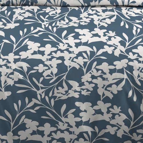 Housse De Couette 240x220 Finition Rabat + 2 Taies Coton 57 Fils