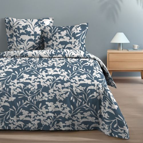 Housse De Couette 240x220 Finition Rabat + 2 Taies Coton 57 Fils