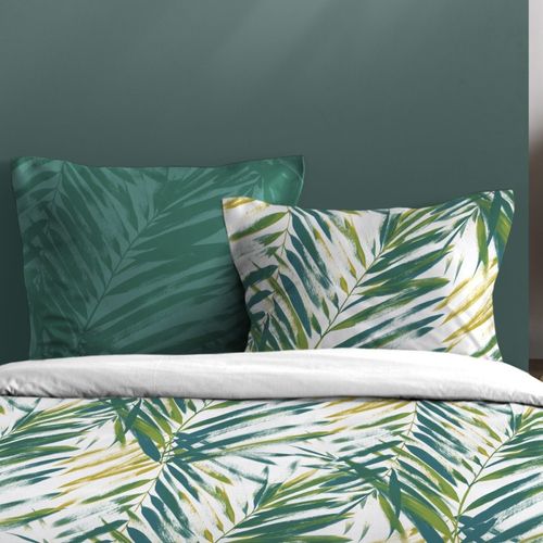 Housse De Couette 240x220 Finition Rabat + 2 Taies Coton 57 Fils