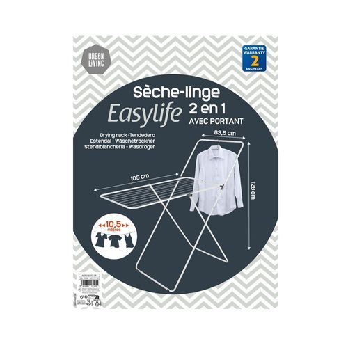 Séchoir à Linge 10 Mètres D'étendage Avec Portant