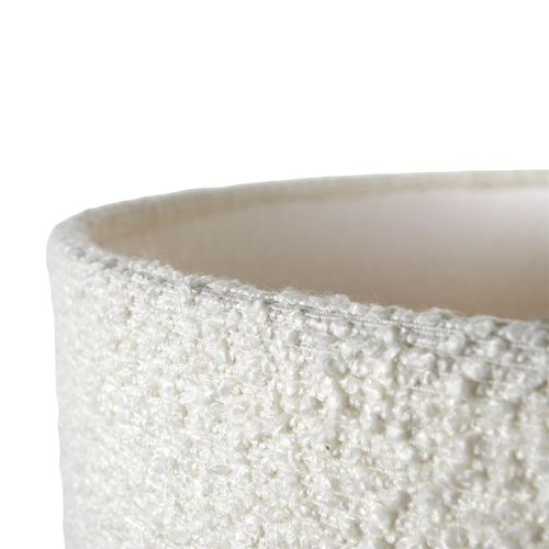 Lampadaire En Métal Noir Avec Abat Jour En Bouclette