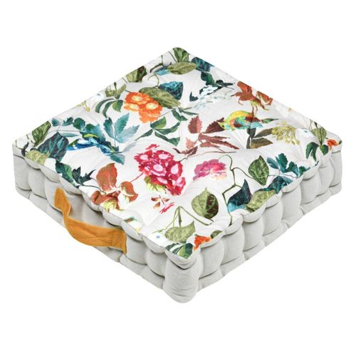 Coussin De Sol Imprimé à Fleurs 45x45x10cm