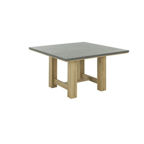 Table Carrée Effet Bois Chêne Clair Robuste Et Élégante