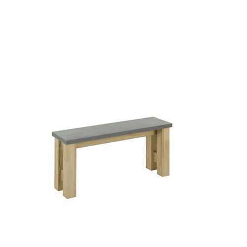 Banc Pour Table Carrée Effet Bois Chêne Clair/beige Résistant