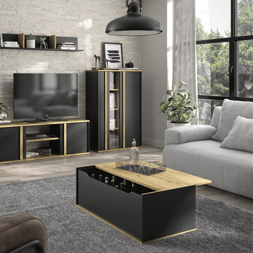 Table Basse Plateau Coulissant - L100 Cm