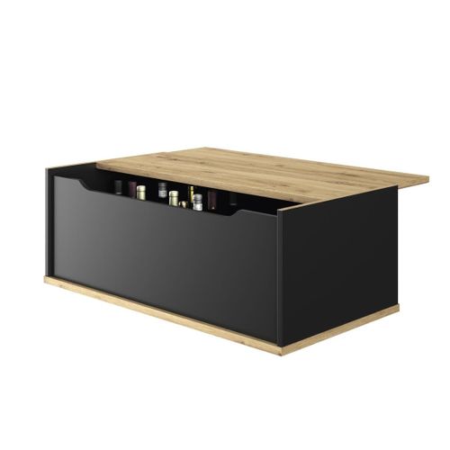 Table Basse Plateau Coulissant - L100 Cm