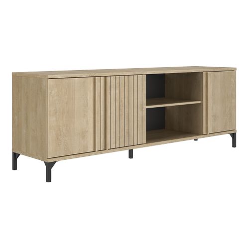 Meuble TV L.180 cm FARO chêne blond
