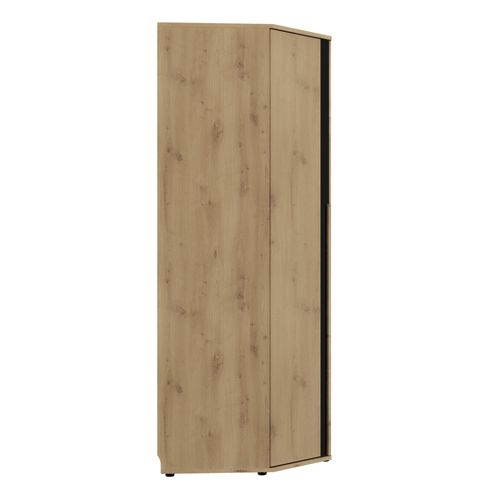 Dressing D'angle Équipé Effet Bois Chêne Beige 235cm