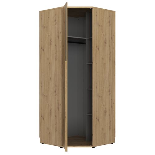 Dressing D'angle Équipé Effet Bois Chêne Beige 235cm