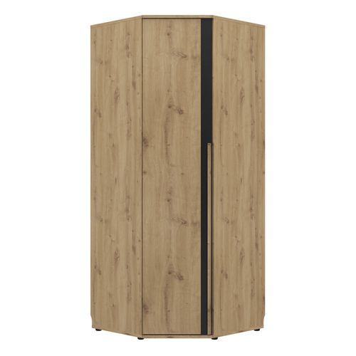 Dressing D'angle Équipé Effet Bois Chêne Beige 235cm