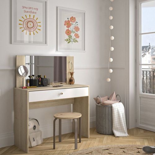 Coiffeuse Avec 1 Tiroir De Rangement L94 Cm