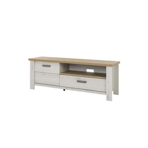 Meuble TV 1p 1t Niche Effet Bois Chêne  Matière Durable