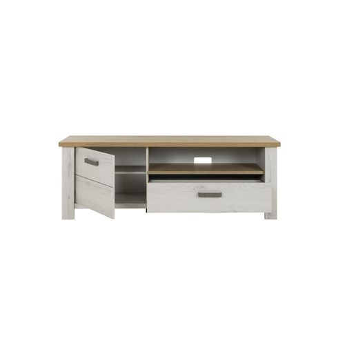 Meuble TV 1p 1t Niche Effet Bois Chêne  Matière Durable