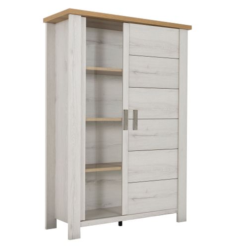 Vitrine MANOSQUE Imitation chêne blanchi