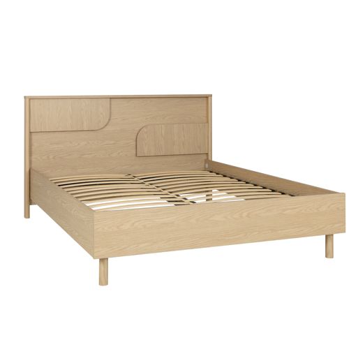 Lit 140x190 cm GALYS imitation chêne rookwood