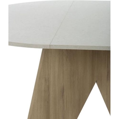 Table à Manger - Galeo - Ronde - 4/6 Places - 120/160 X 120 X 74 Cm