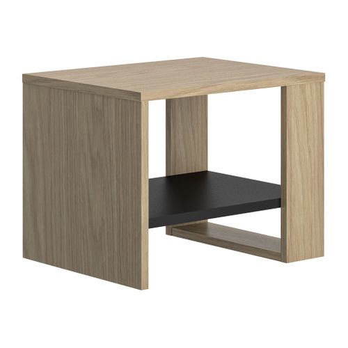 Chevet NAEL imitation chêne et noir