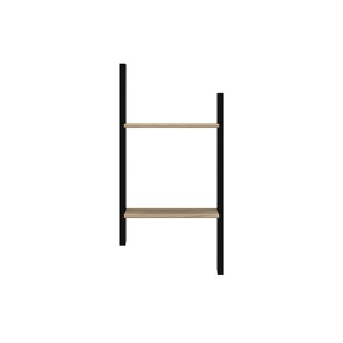 Etagère murale NAEL imitation chêne et noir