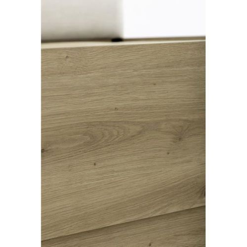 Lit Coffre - Tidy - 160 X 200 Cm - Chene / Ecru - Sommier Inclus -