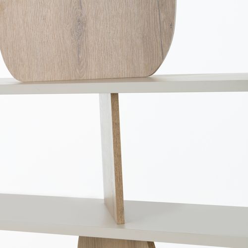 Bibliothèque MANOSQUE Grège / imitation chêne