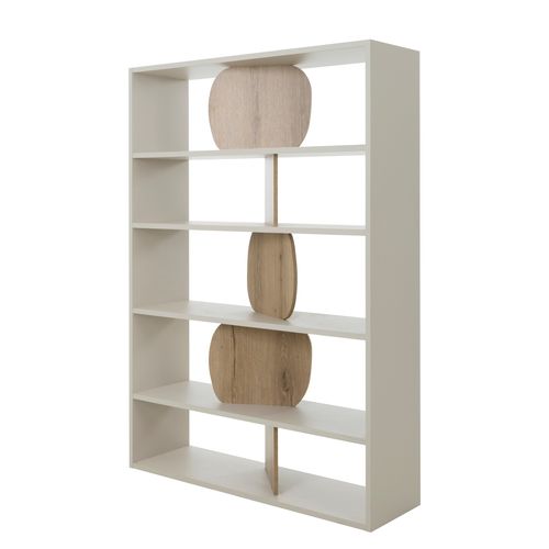 Bibliothèque MANOSQUE Grège / imitation chêne