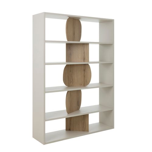 Bibliothèque MANOSQUE Grège / imitation chêne