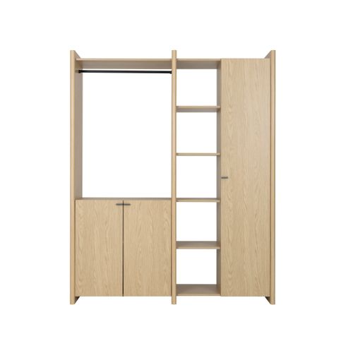 Armoire 3 portes GALYS imitation chêne rookwood