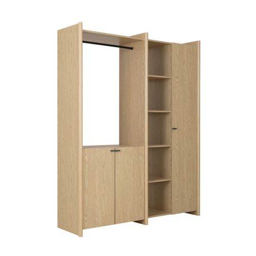 Armoire 3 portes GALYS imitation chêne rookwood